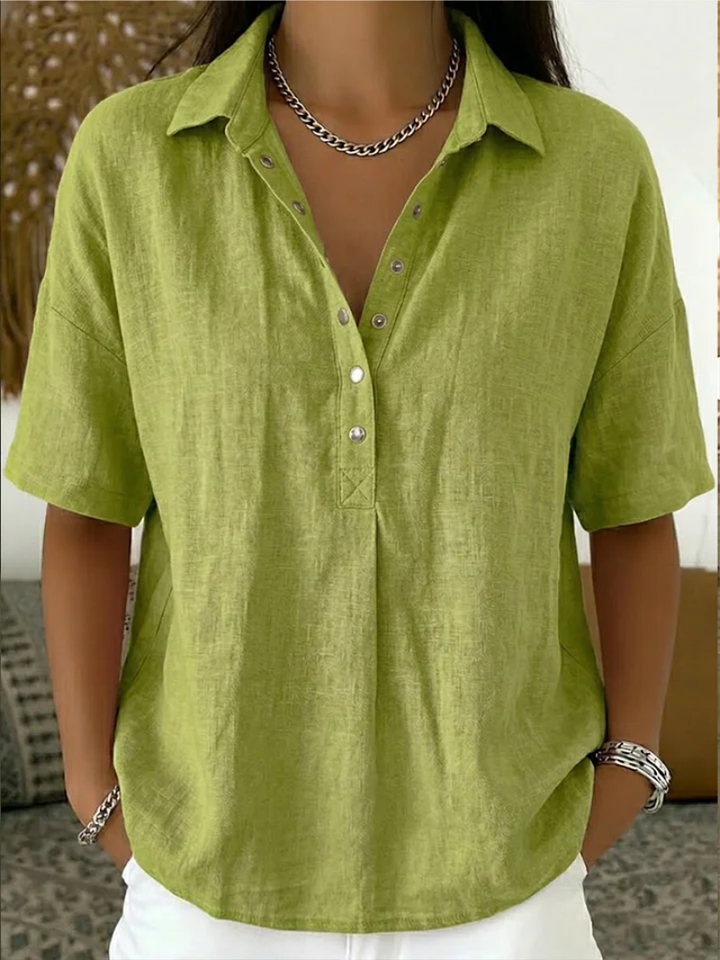 Tessa | Blouse à col et boutons