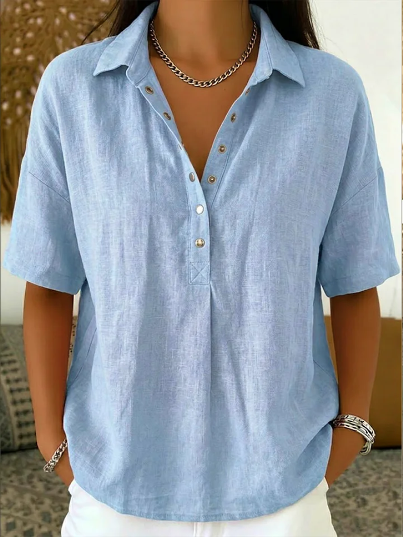 Tessa | Blouse à col et boutons
