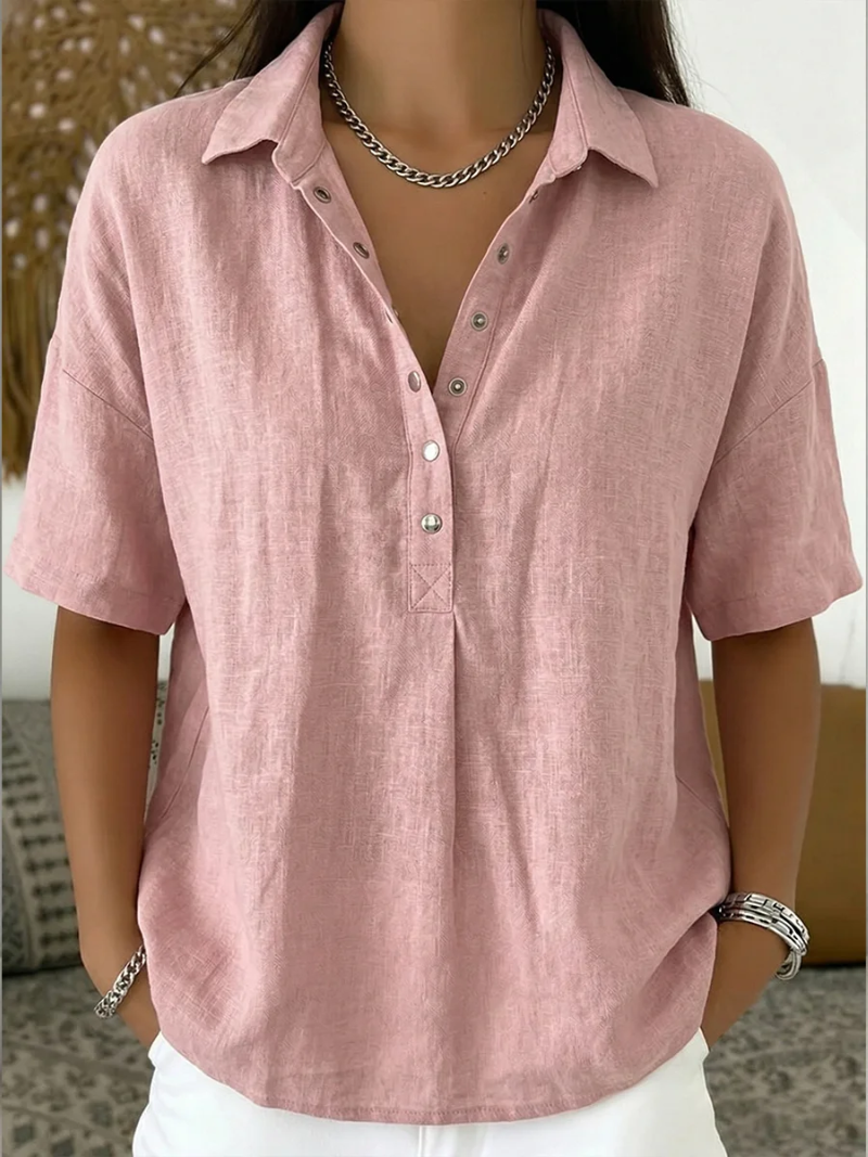 Tessa | Blouse à col et boutons