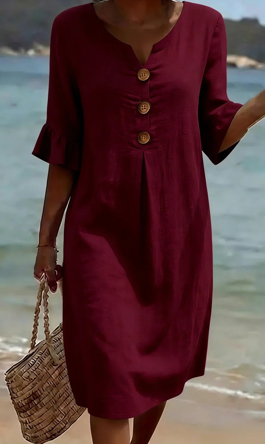 Belle | Robe décontractée pour femme, à imprimé floral ou unie