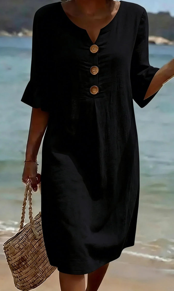 Belle | Robe décontractée pour femme, à imprimé floral ou unie